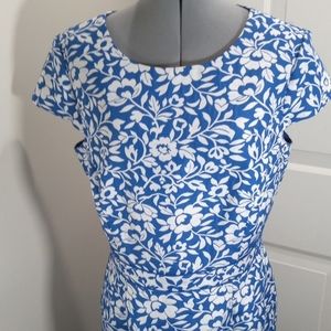 Alex Marie Dress Blue /White Floral Dress Sz 14. Midi